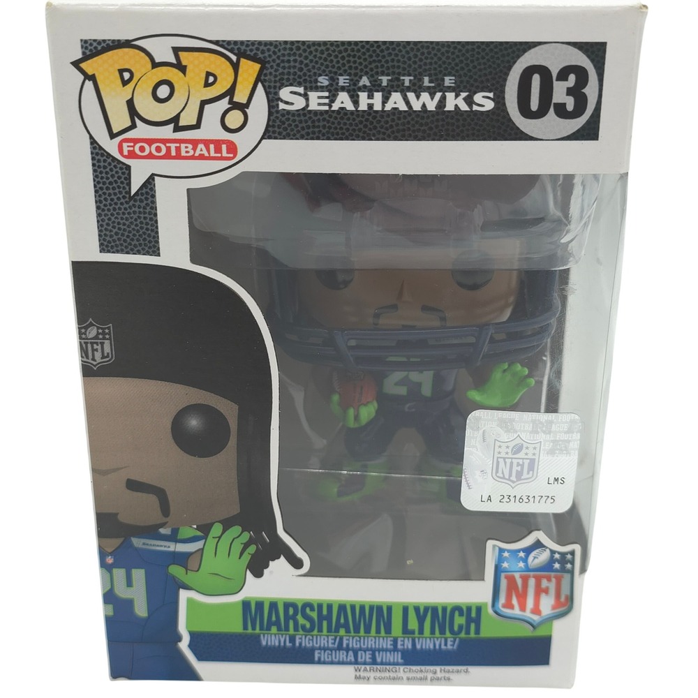 Funko Pop NFL Seattle Seahawks Marshawn Lynch #03 Vaulted Vinyl Bobblehead